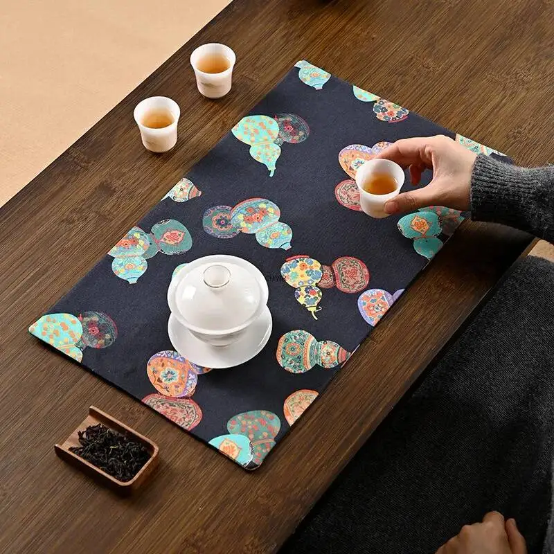 Double-Layer Gourd Thickened Double-Sided Dry Foam Mat Tea Mat Tea Table Mat