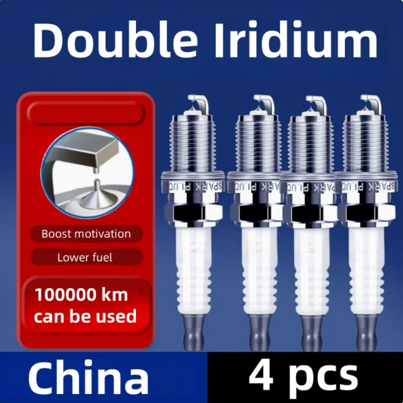 4pcs/ for Denza X PHEV 2.0T-Hybrid Twin Iridium Spark Plugs Engine: BYD487ZQB / Auto Parts