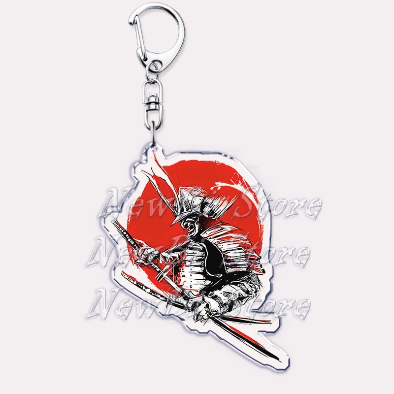 Japanese Ninja Warrior Keychains for Accessories Bag Anime Samurai Manga Shinobi Ninjutsu Keyrings Jewelry Friends Fans Gifts