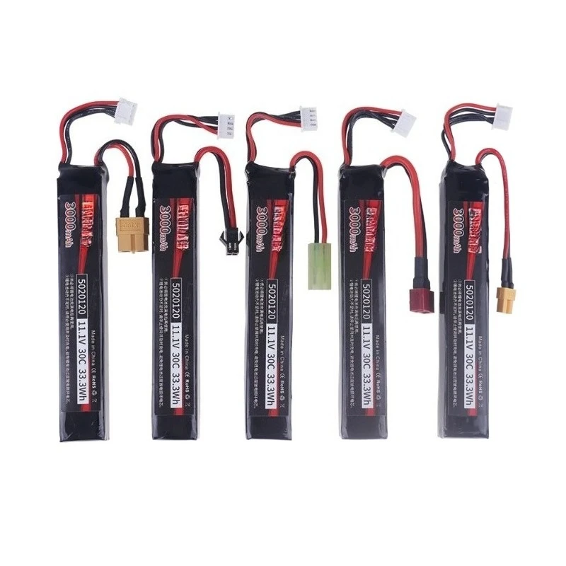 11.1V 3S 3000mAh 30C 5020120 RC水鉄砲エアソフトLiPoバッテリー（エアソフトBBエアピストル電動玩具銃部品用）
