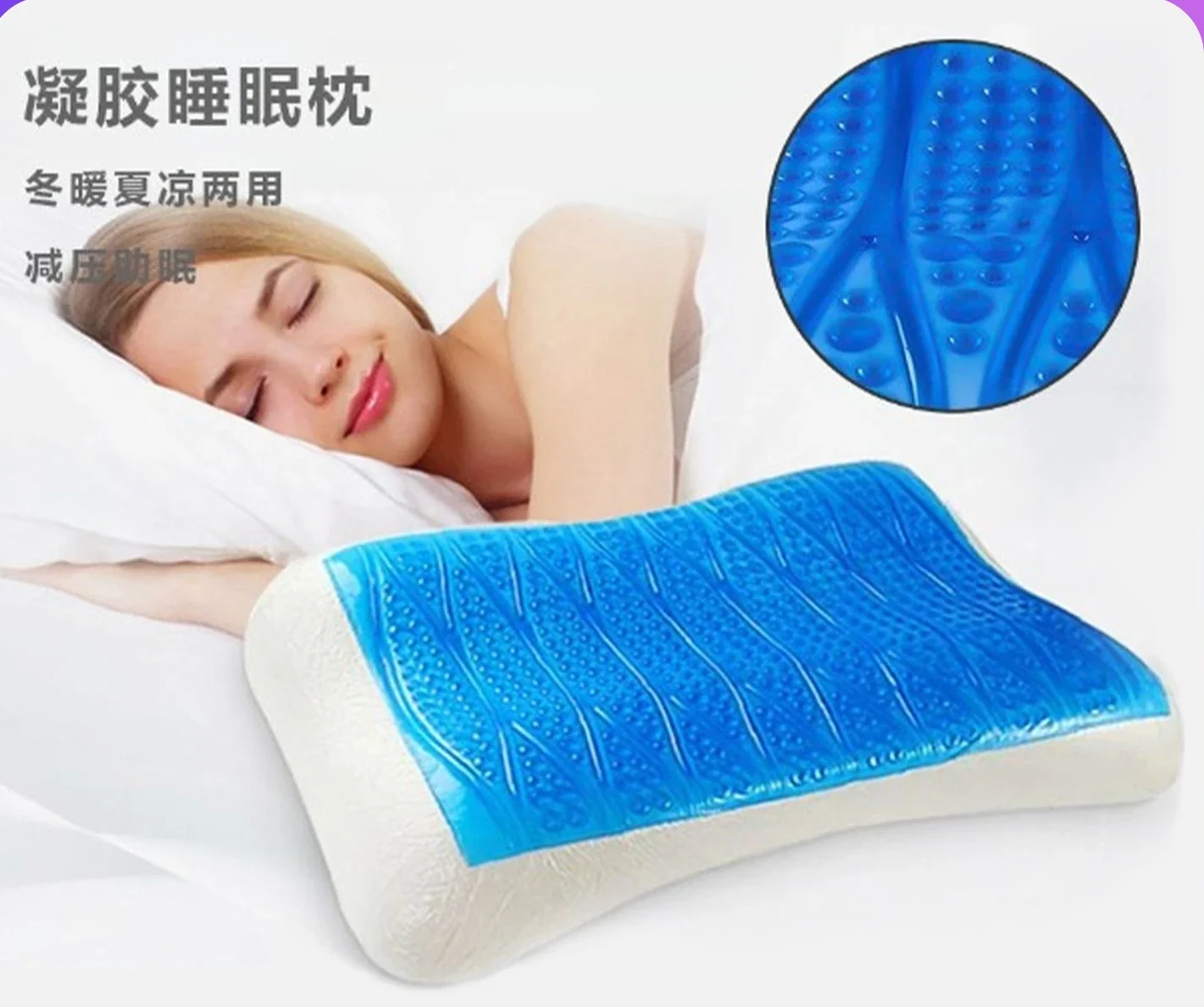 Gel Slow Rebound Memory Pillow Space Memory Sponge Cervical Spine Cool Long Pillow