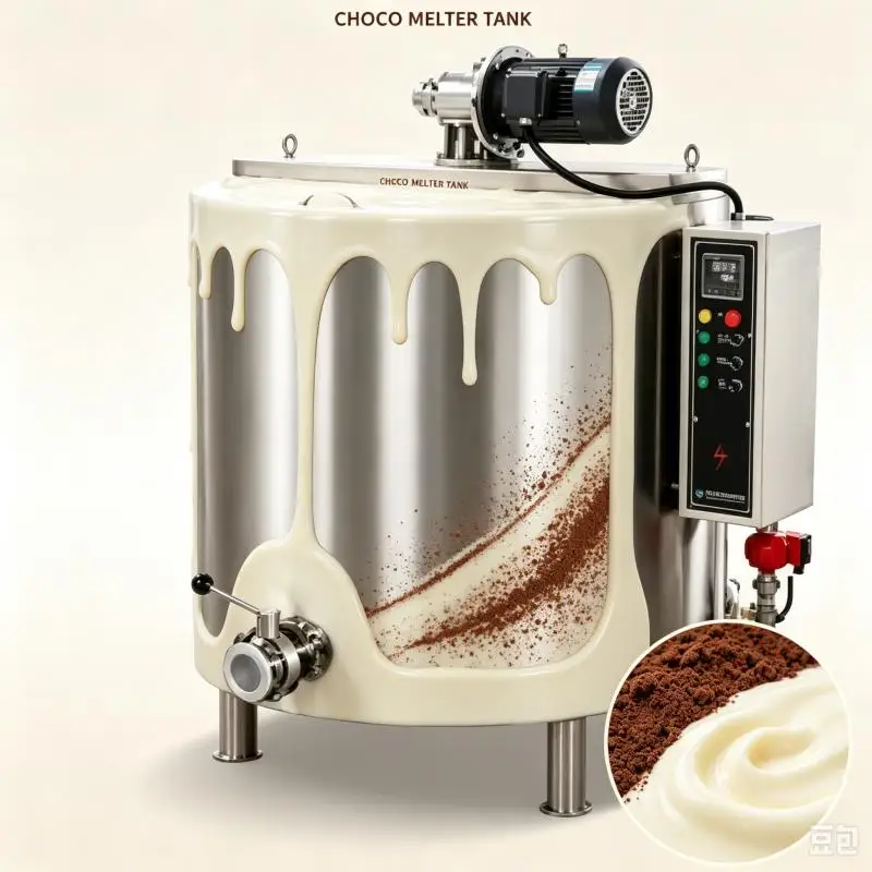 Chocolate Melter Machine Temperature Controlled Holding Tank Food Grade Stainless Steel Storage System for Chocolate Factory