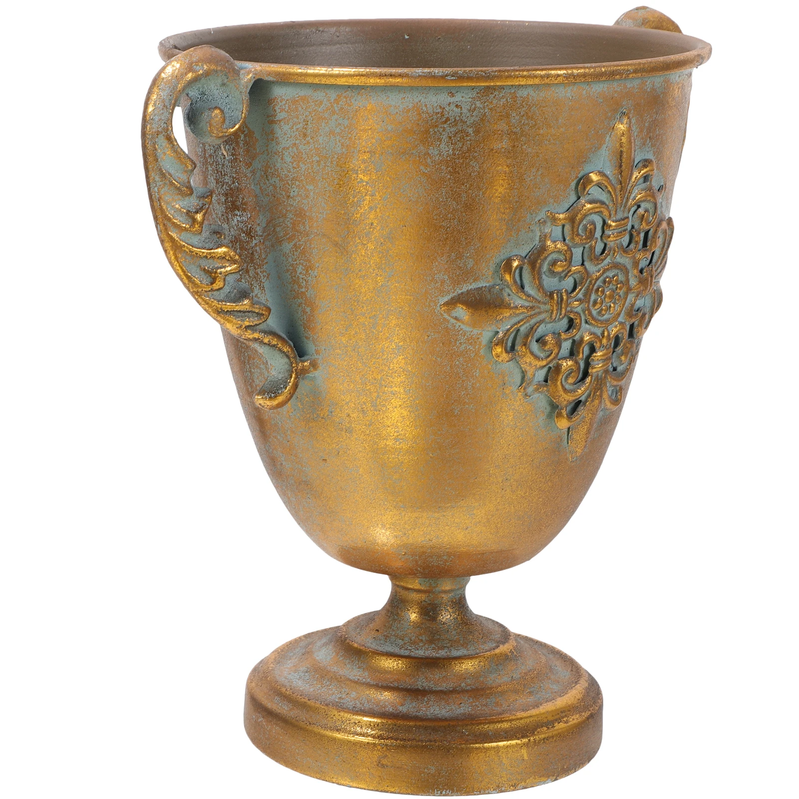 

Retro Flowerpot Vintage Decor Iron Vase Plant Iron Flower Plant Storage Organizer Pot Pots Elegant Accessories
