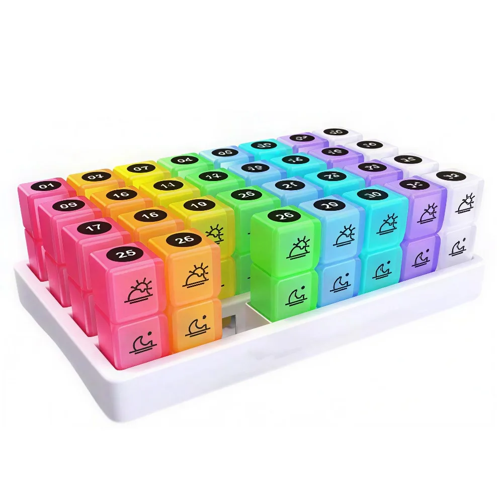 

New Premuim Monthly 31 Day 2 Times A Day Pill Storage Organizer Case Box Holder for Daily Medicine Vitamin Fish Oils Supplement