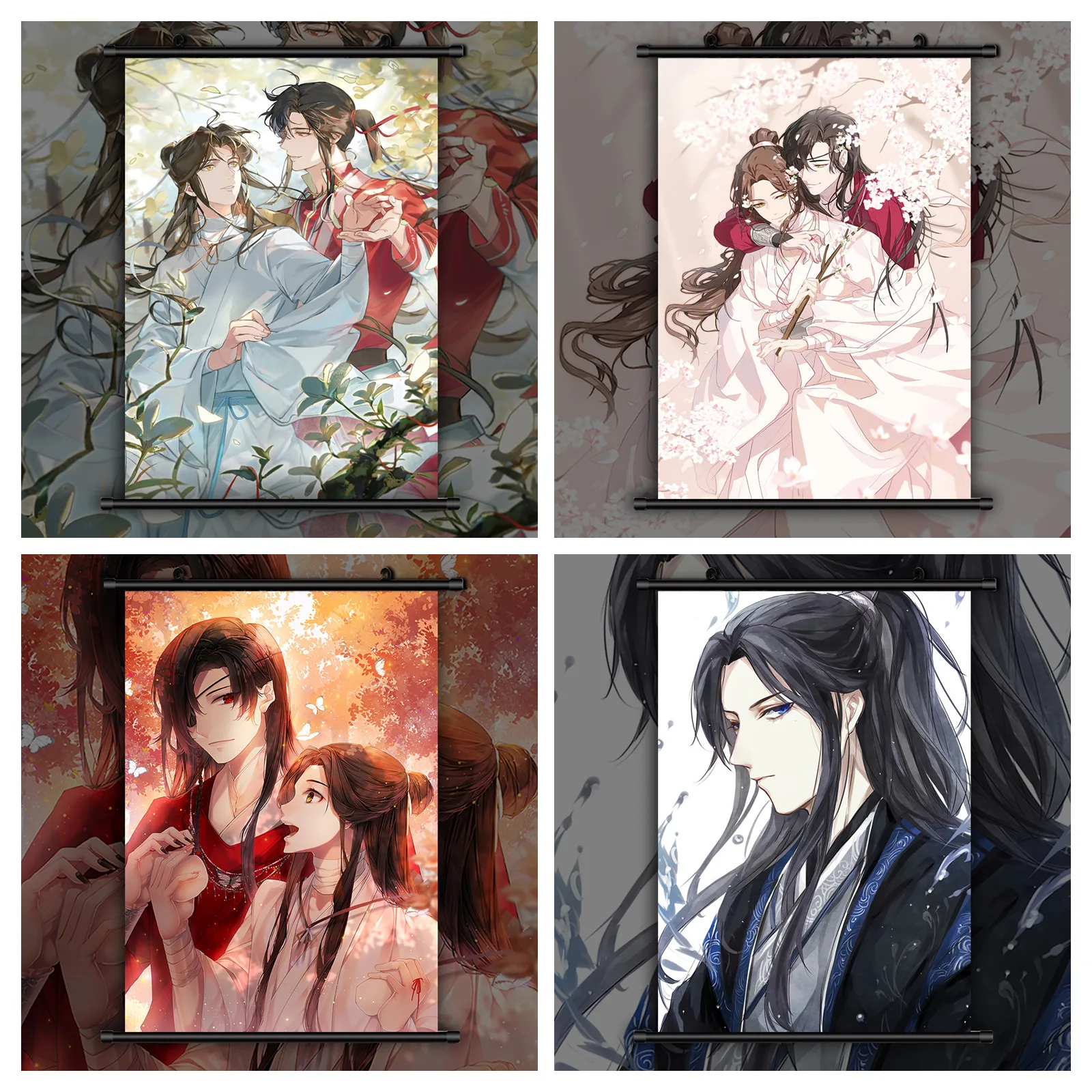 Wall Art Pictures Canvas Painting for Home Decora Tian Guan Ci Fu Hua Cheng Xie Lian Anime Manga HD Print Wall Poster Decoration