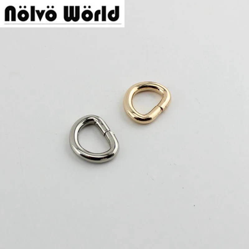 

300pcs 4colors 13mm Opened d ring old gold belt buckle,zinc alloy hardware metal D ring for bags Hardware Accessories