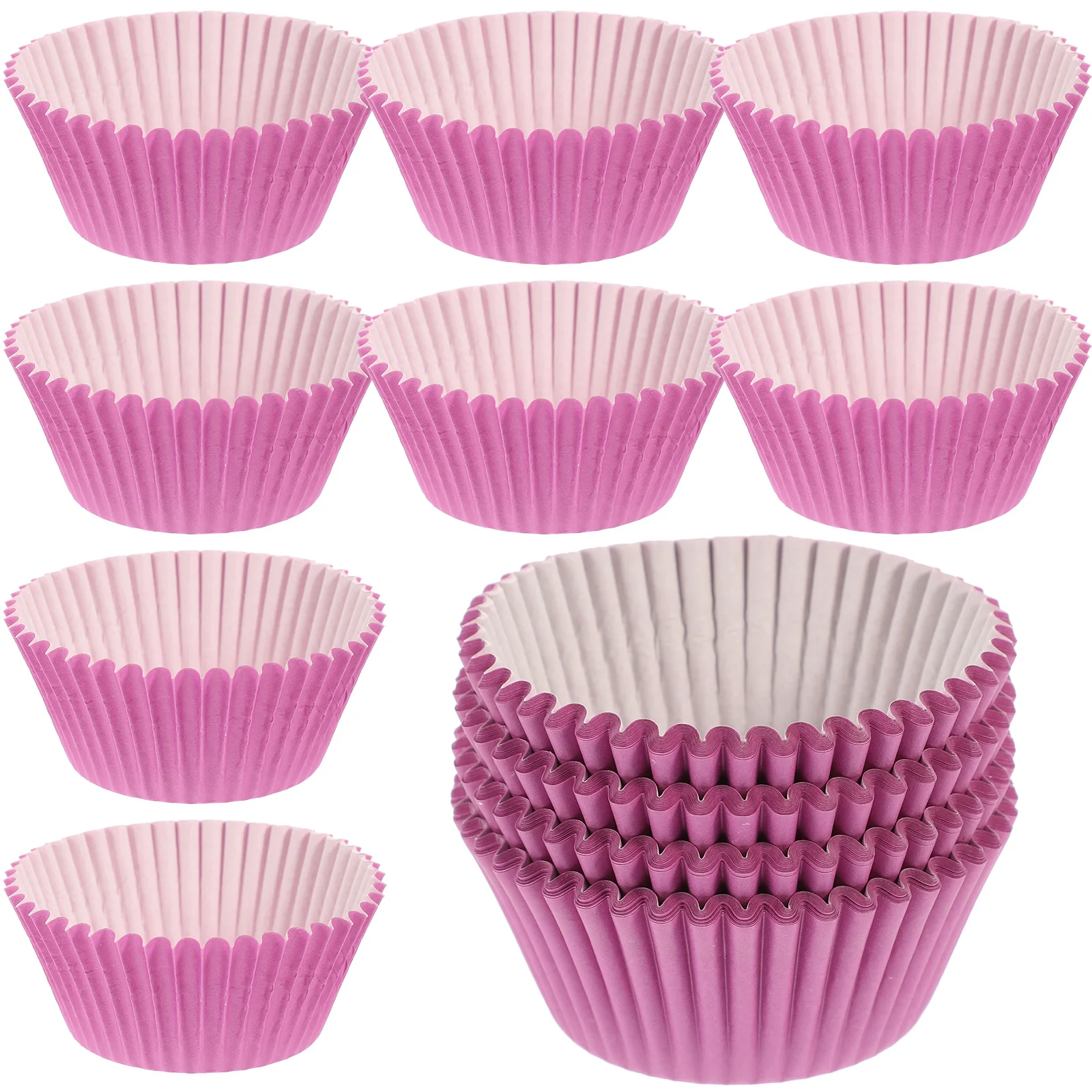

100pcs Colorful Oil Paper Cups Cake Baking Liners Cupcake Wrappers Disposable Design Simple Appearance Beautiful Practical Easy