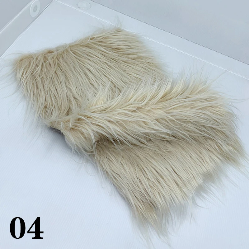 Long Faux Fur Fabric for Patchwork Sewing Material Doll Toy Beard Hair Making Fabric Handmade DIY Apparel Sewing Supplies