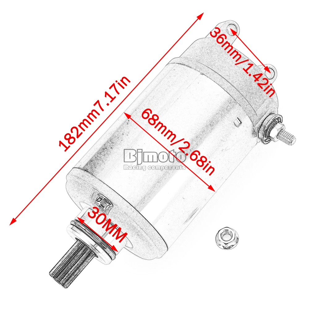 Motorrad-Anlasser für Kawasaki ZX1200 Ninja ZX-12R ZR400 ZRX ZX400 ZZR400 ZX500 ZZ-R500 ZX600 Ninja ZX-6 ZX-6R ZZ-R600 – Detail 5