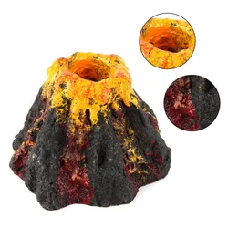 Aquarium Volcano Shape & Air Bubble Stone Oxygen Pump Fish Tank Safe Non-toxic Volcano Shape Ornament