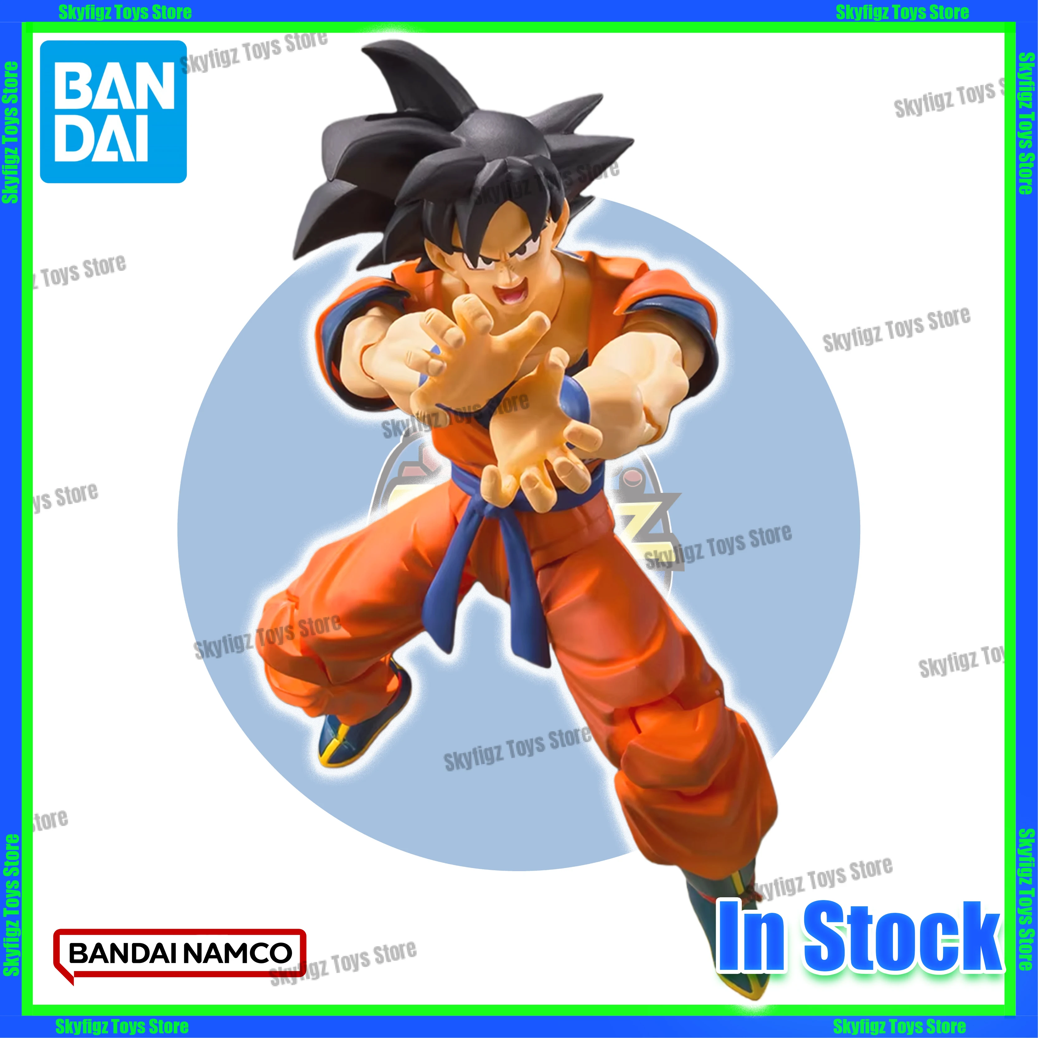 

In stock Bandai SHF Dragon Ball Z Son Goku Black Hair Earth-raised Saiyan Reprinted Action Figure Collection Gift