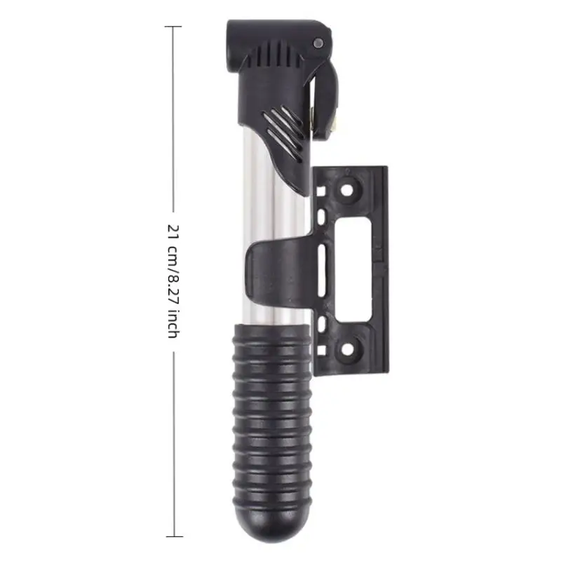 Lightweight Mini Bike Pump Portable Handheld Inflator with Bracket for 120PSI Mountain Bicycle Tire Inflation