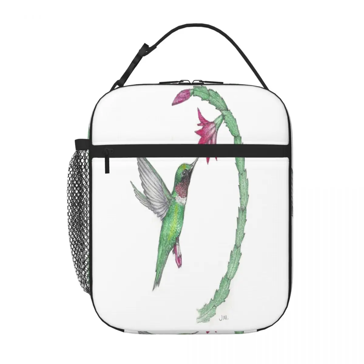 Hot Sale Hummingbird In Ruby Slippers Soft Touch Commuter Lunch Bag Teen School Outdoor Lunch Bag
