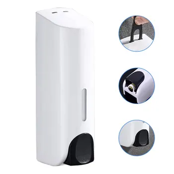 Manual Press Soap Dispenser Bathroom Wall-mounted Shampoo Body Wash Dispenser Bottle Soap Box Hotel-style Bathroom Facilities