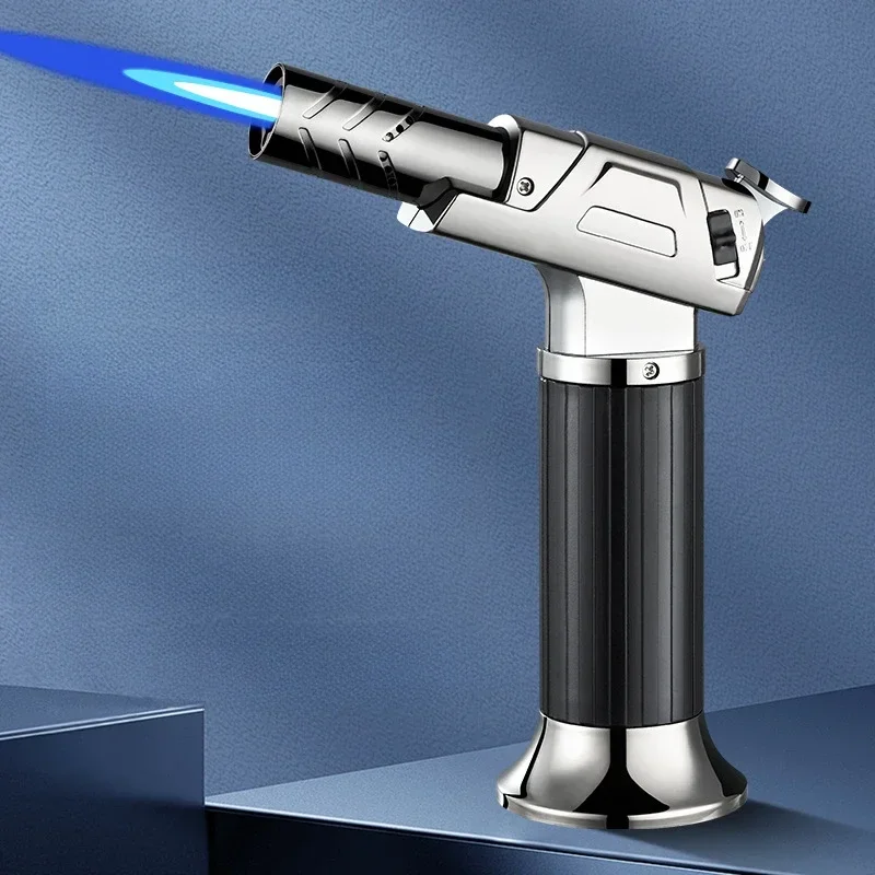 

Ветрозащитная турбозажигалка с мощным пламенем для сварки, сигар, кухни, уличного барбекю, мужские зажигалки оптом