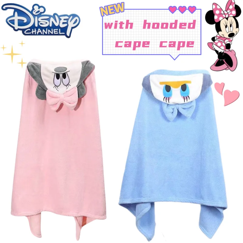 

Disney Mickey Minnie cartoon creative children's thickened bath towel personalized secondary yuan anime periphery cape with hat