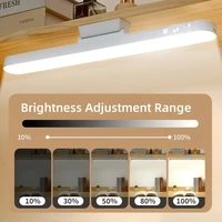 LED Table Lamp Magnetic Hanging USB Rechargeable Desk Lamp 3 Color Reading Light Dimmable Cabinet Closet Wardrobe Night Light 2