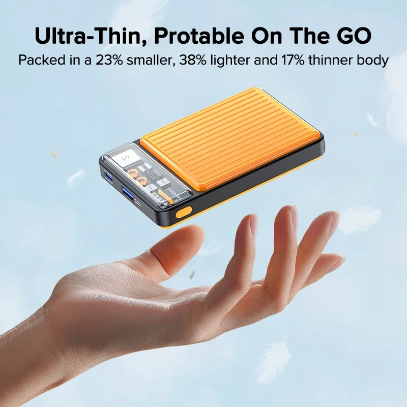 Ultra-Thin 10000mAh Power Bank with 22.5W Fast Charging