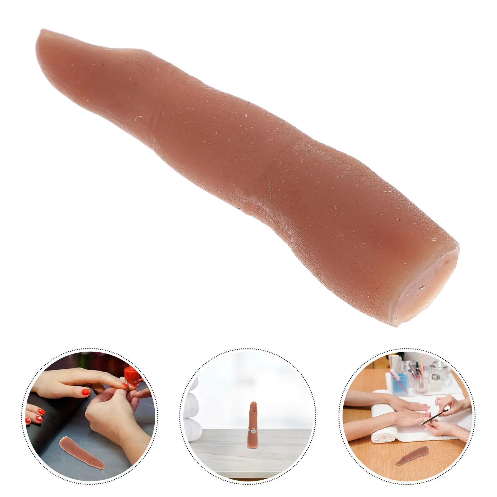 

Силиконовый тренировочный палец для маникюра, гибкий, реалистичный, для отработки навыков и демонстрации дизайна ногтей, акриловых ногтей