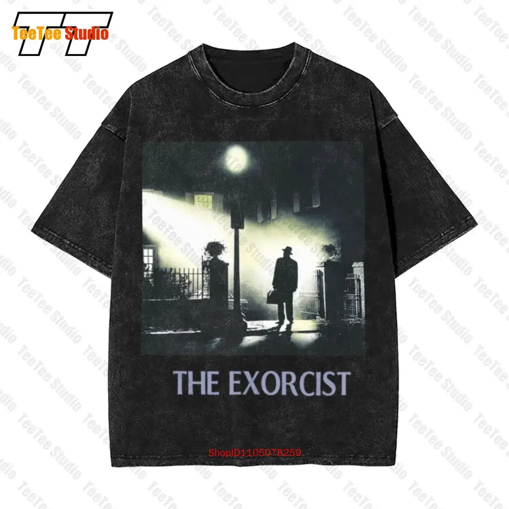 The Exorcist Movie Poster William Peter Blatty Scary Movie Vintage T-Shirt V7XH