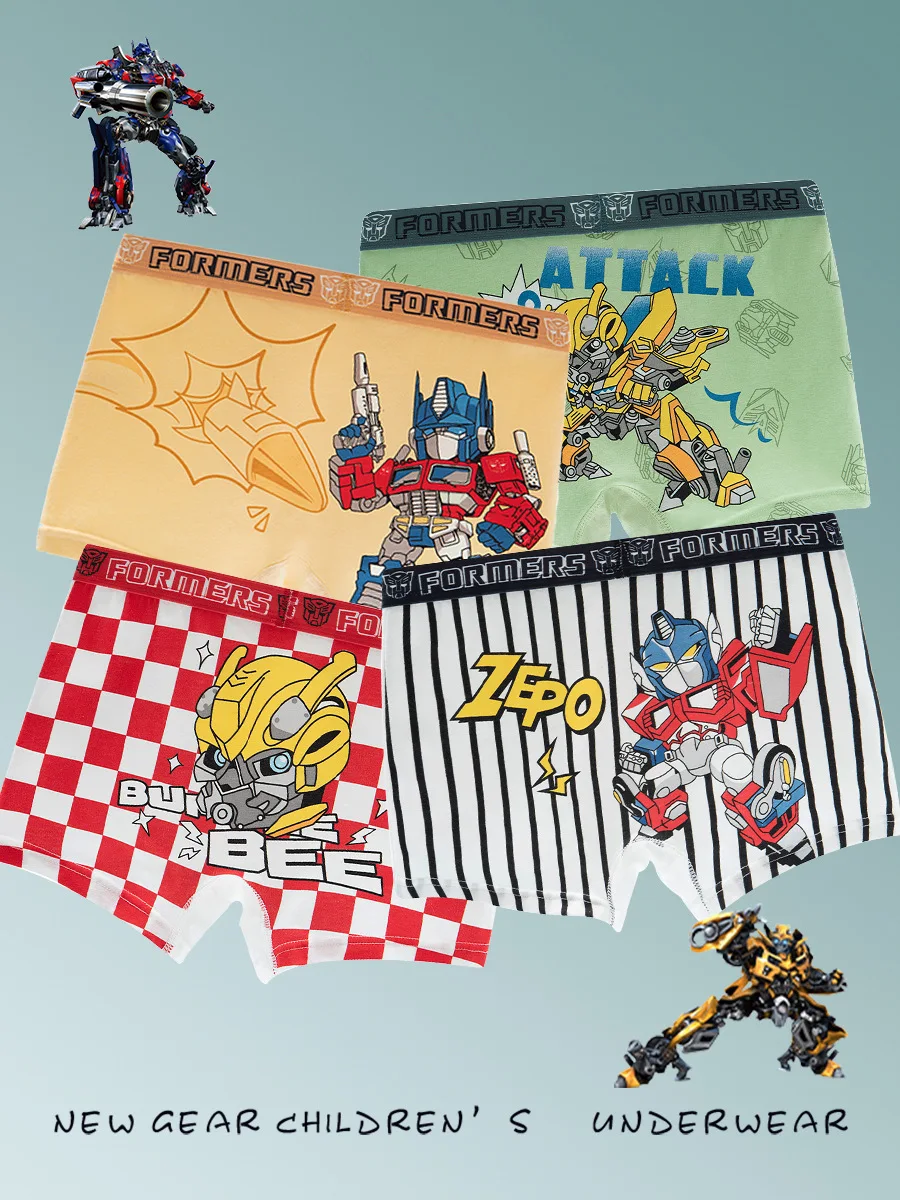 

1/4PCS Cotton Children's Underwear Kids' Boxer Briefs Comfortable Growth Pants Suitable for Boys of Different Ages