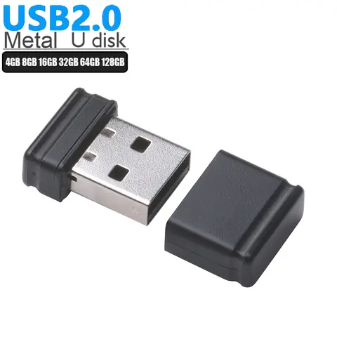 Super Mini Metal USB Flash Drive Waterproof Pendrive 128GB 64GB 32GB 16GB 8GB 4GB Real Capacity  Memory Stick Thumbdrive Gift