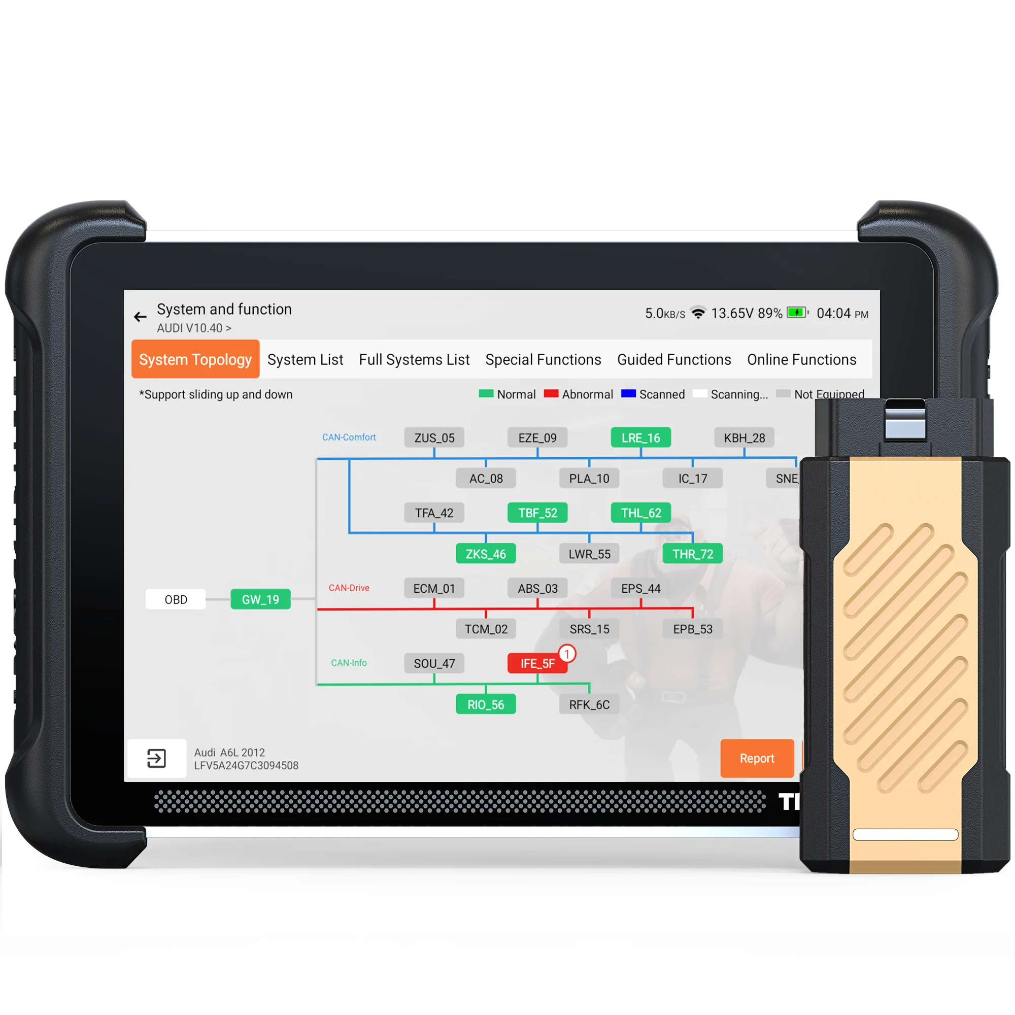 LEBENSLANG KOSTENLOS THINKCAR THINKSCAN 689BT PRO Auto OBD2 Scanner J2534 CANFD DOIP Topologiekarte Bidirektionale Steuerung ECU-Codierung Auto-Diagnose