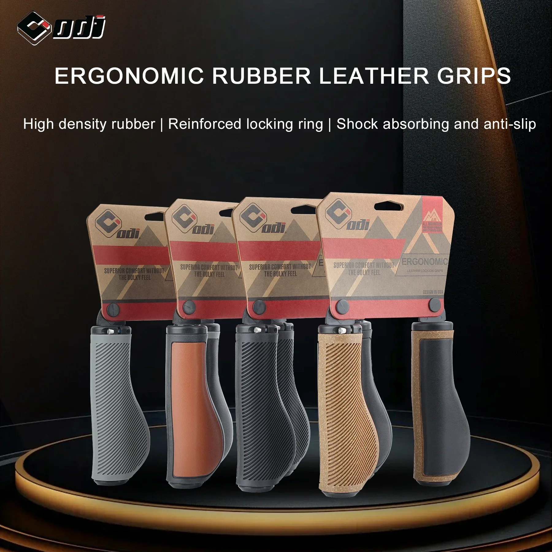 

ODI Folding bicycle grips Retro Style Oak/leather material for Brompton Folding Bicycle grips Bicycle handlebar Accessories