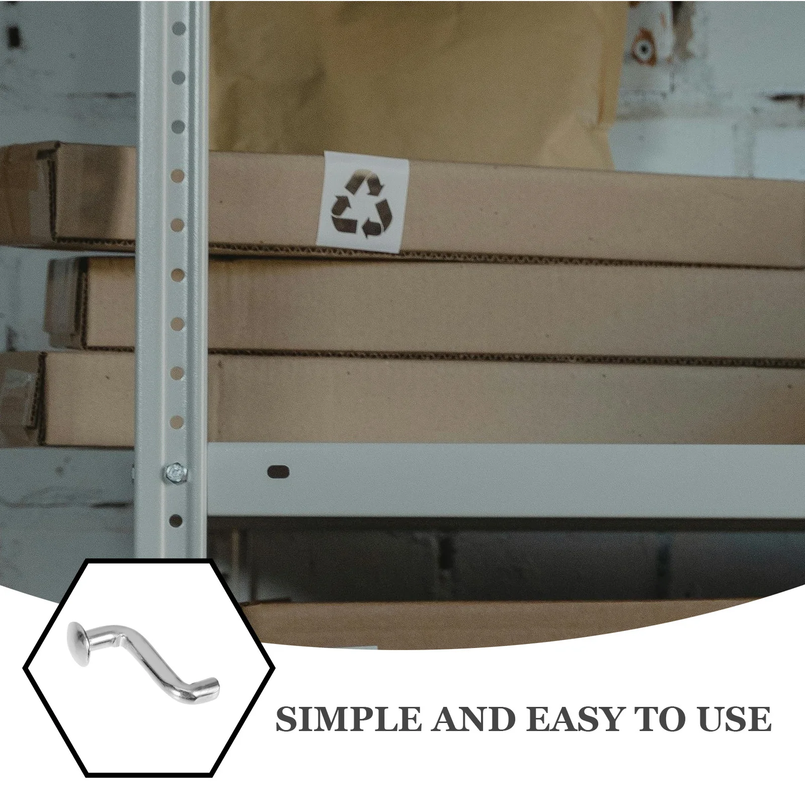 

50Pcs J Bolt Pallet Rack Safety Pin Heavy Duty Drop Pin Clip Pallet Racking Hooks Secure Locking Accessories J Bolt