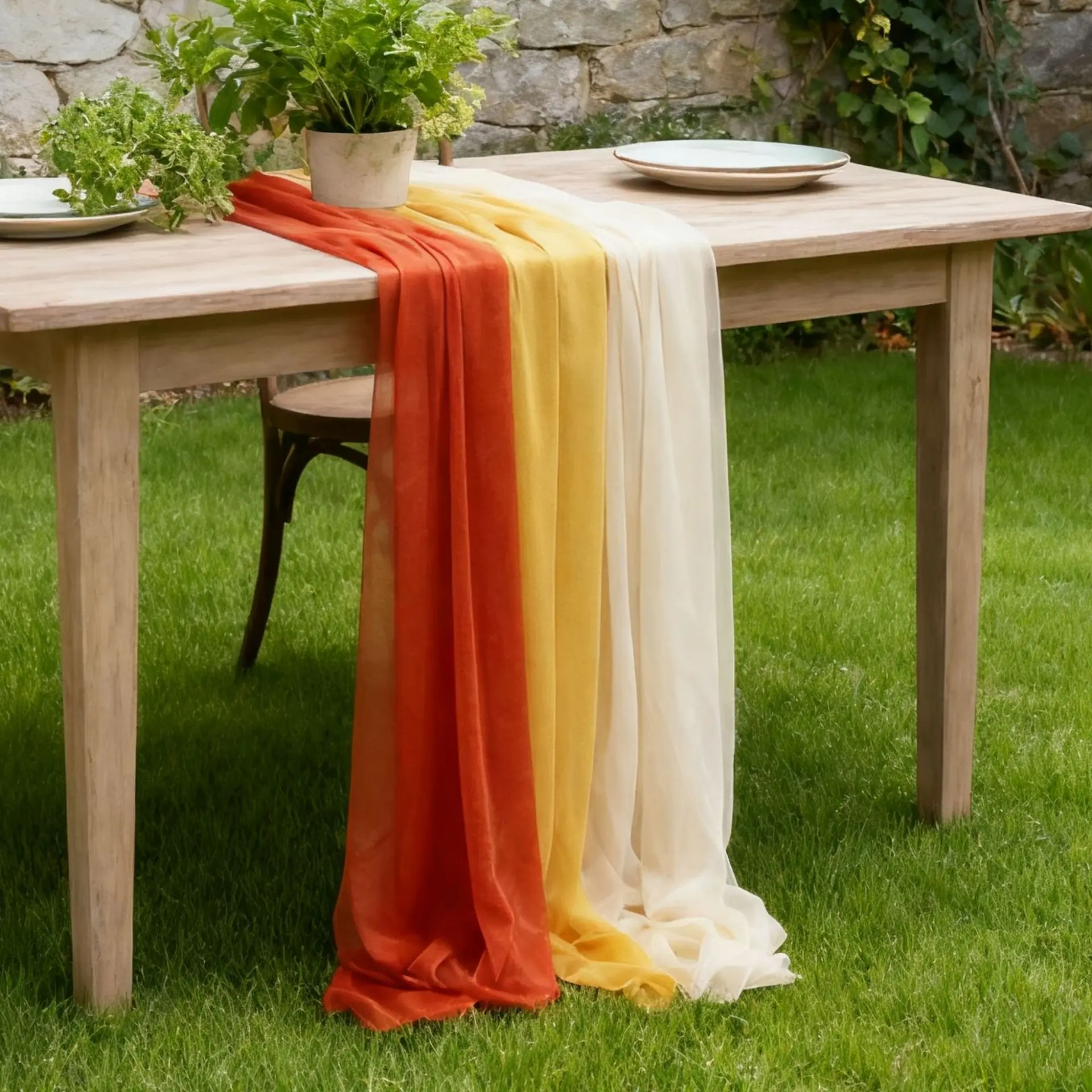 2-5-10-15pcs-chiffon-table-runner-10ft-long-29-x120-inches-romantic-wedding-runner-linens-sheer-bridal-party-table-decorations