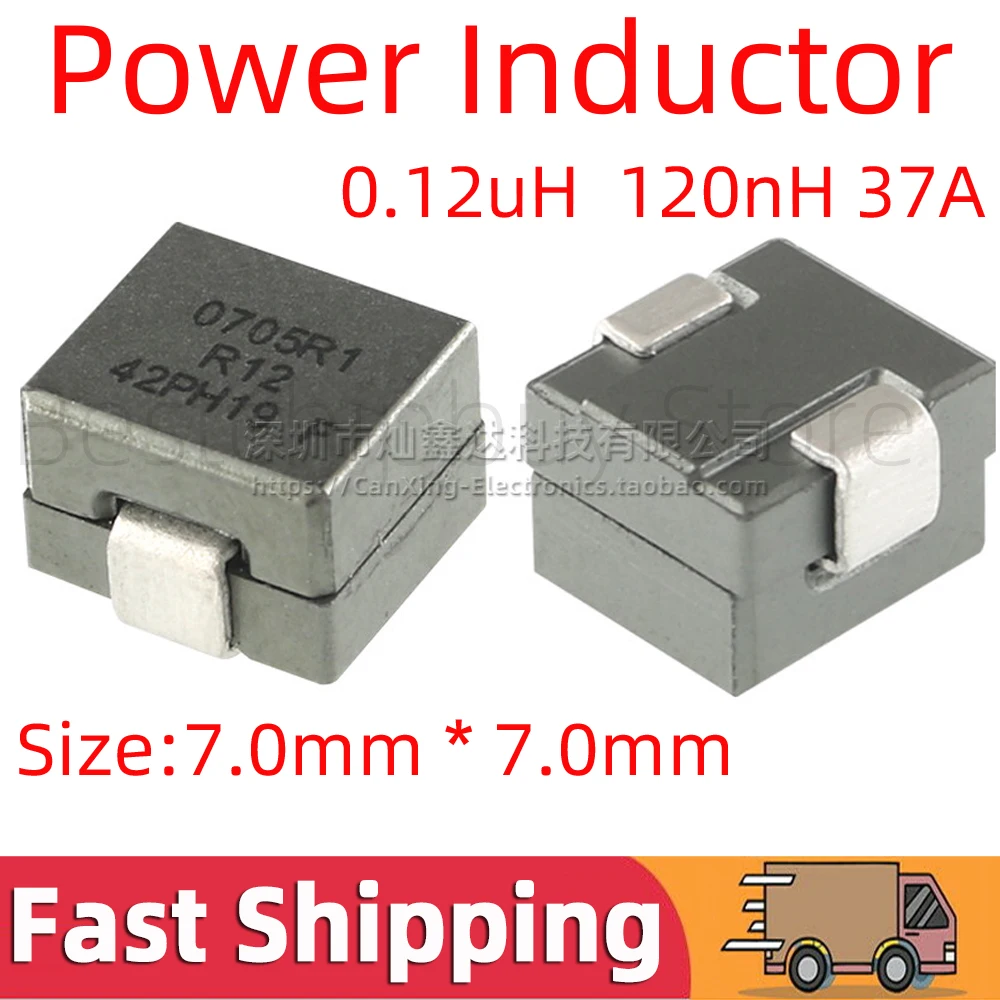 

5pcs FP0705R1-R12-R SMD SMT Moulded Power Inductor High Frequency Surface Mount Inductance 0.12uH 120nH 37A High Current Filter