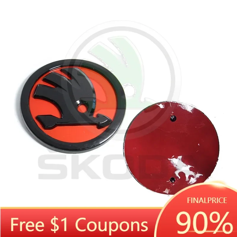 

2026 Hot 110mm Emblem For SKODA Superb Fabia Kamiq Kodiaq Karoq Octavia Citigo Yeti Rapid Vision Car Head Cover Badge Front Rear
