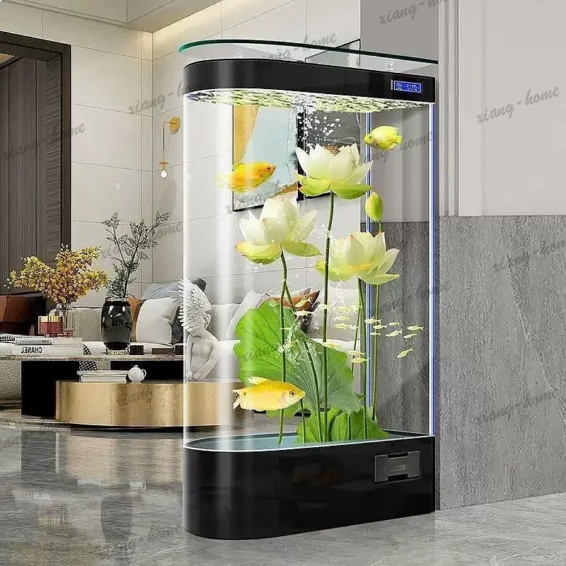 FG U-shaped goldfish tank, new model for living room and home, explosion-proof glass fish tank, aquarium, entryway screen par
