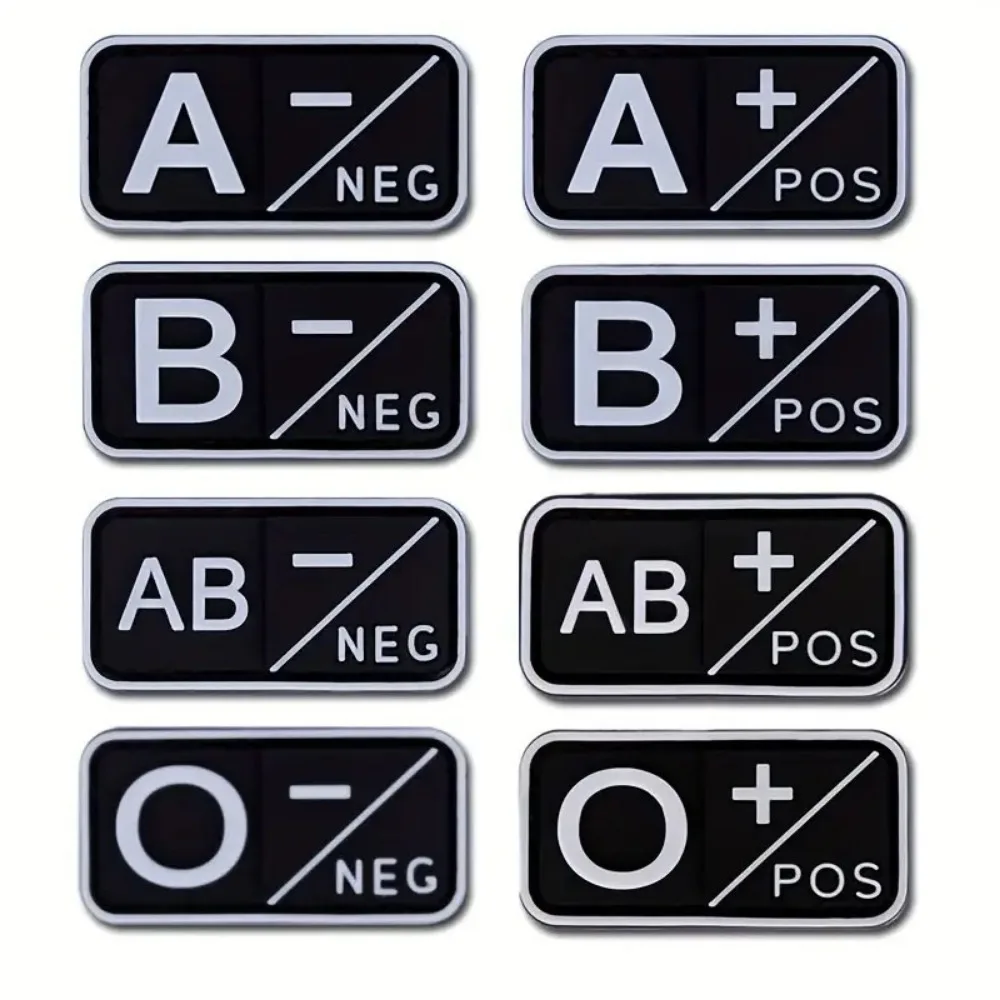 

2pcs/set Black White A/B/AB/O Blood Type Positive Negative Vinyl Sticker Waterproof for Car Laptop Phone