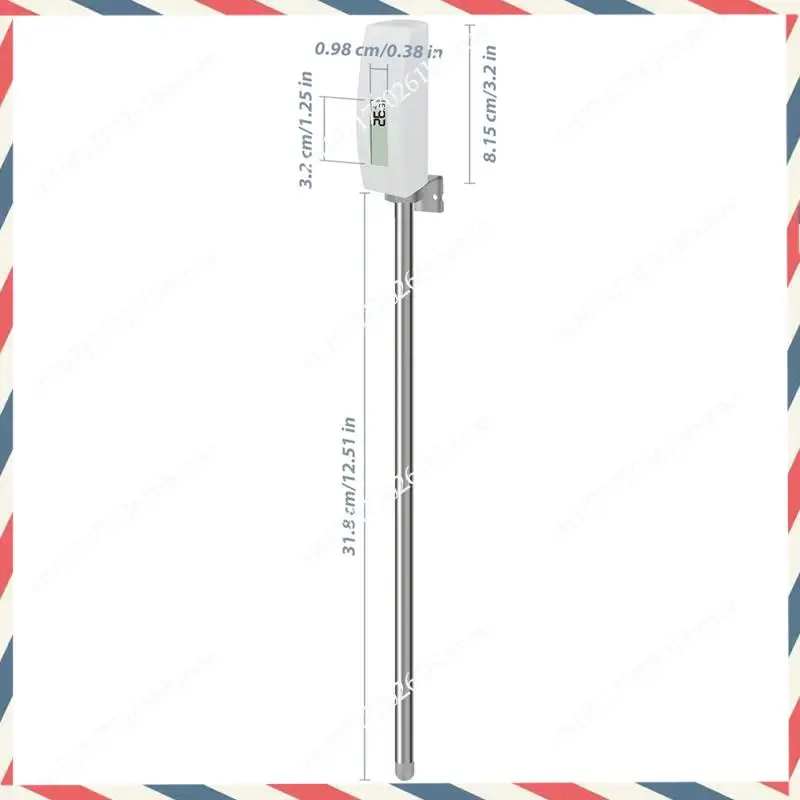 -A21Z WN34S Soil Temperature Sensor, Waterproof Soil Tester Digital With LCD Display, 11.8 Inch Temperature Probe Sensor(C) Dura