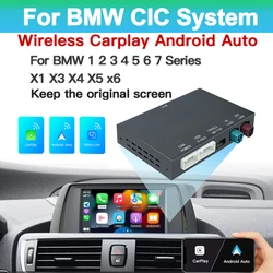 Wireless Carplay Android Decoder for BMW CIC System Support Android Auto Mirror Link Multimedia Play