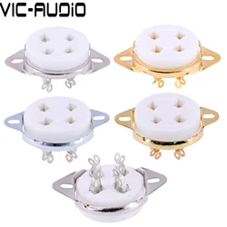 4Pin Tube Socket GZC4-2 Ceramic Vintage Valve Socket For 2A3 300B FU-811 811 101D 5Z3 Vacuum Tube Audio Amplifier HIFI