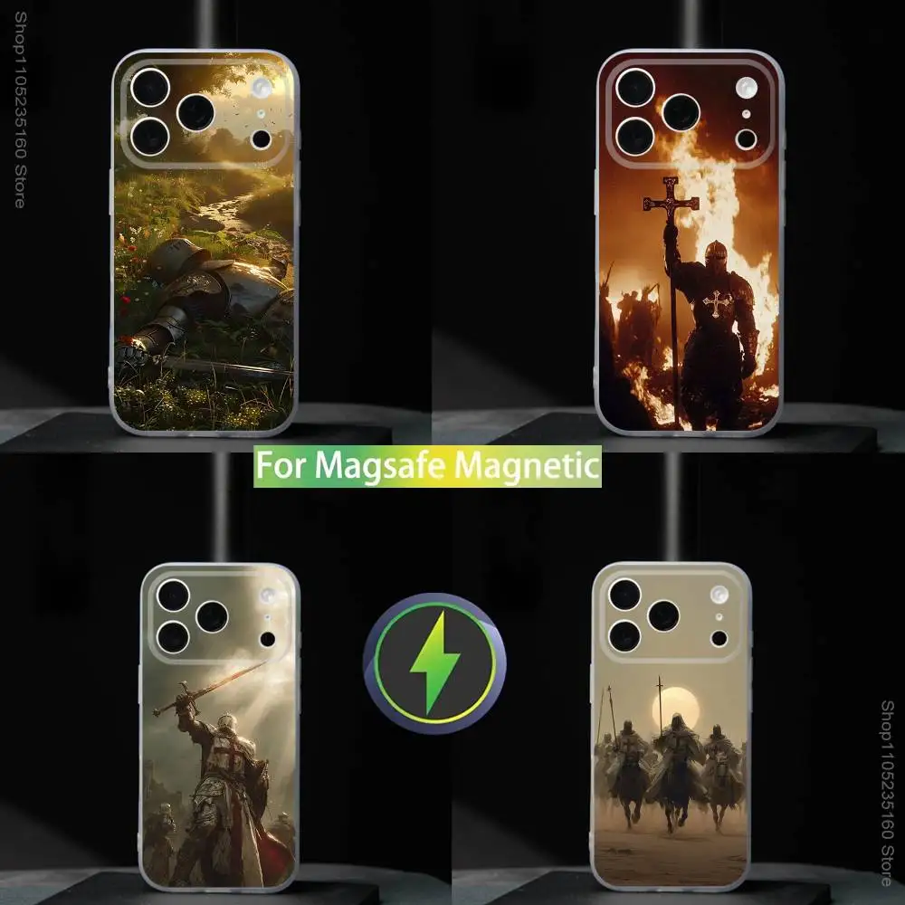 

Crusaders Templar Knight Cool Phone Case For iPhone 17,16,15,14,13,12,11,Pro,Max,Plus,Mini,SE4,E For Magsafe Wireless