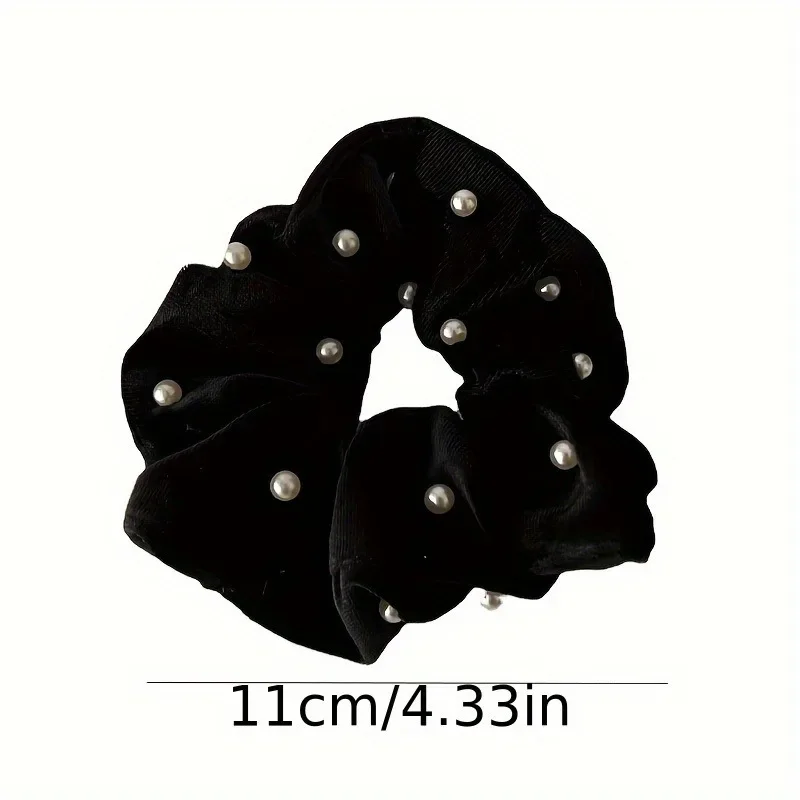 1 Pcs Fashion Simple Flocking Black Pearl Headbands Women Girls Party Hair Accessories image 6