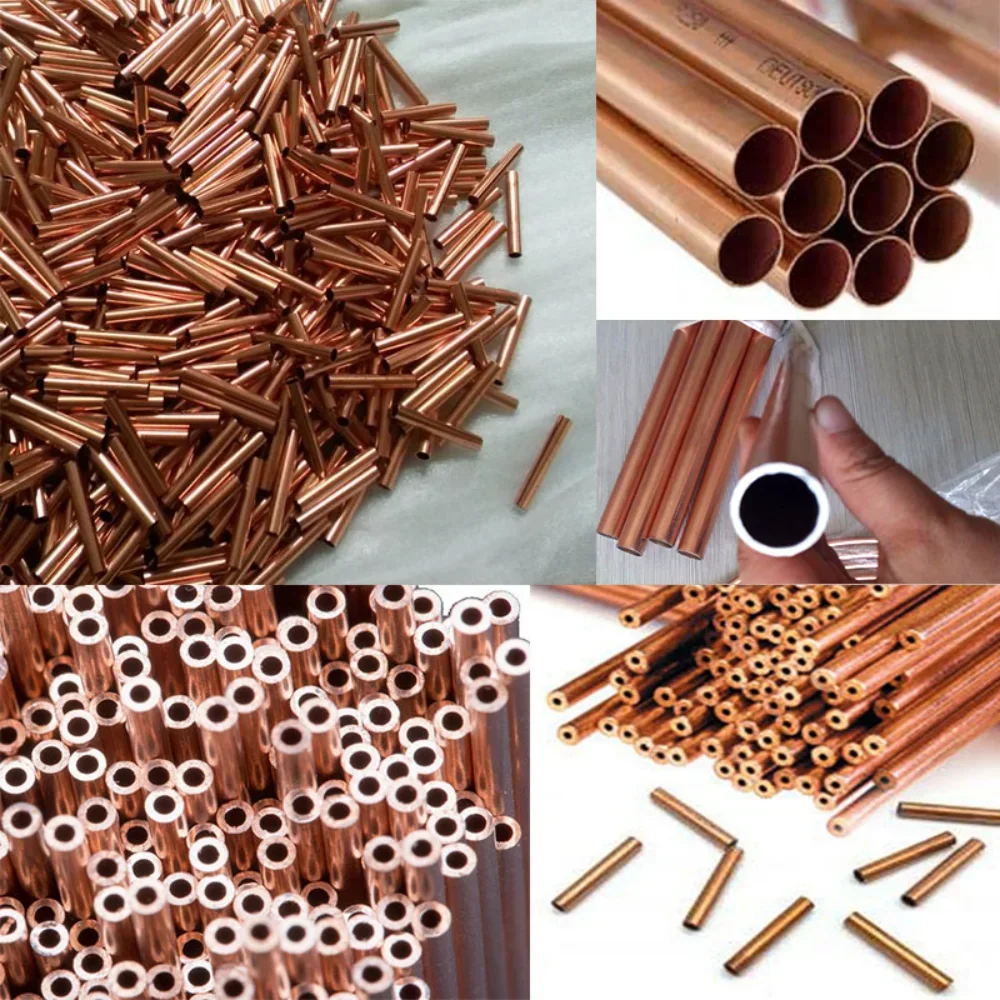 Copper pipe 2mm wall thickness 8-25mm OD Hollow  tubule 300mm 500mm length straight round cooper tube piping