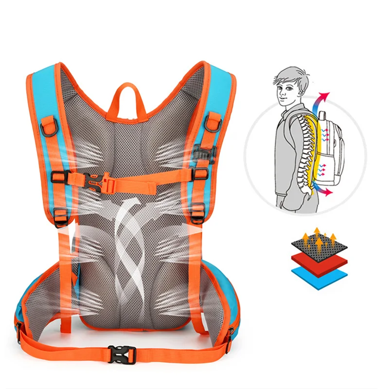 حقيبة ظهر ذات سعة كبيرة للجنسين خفيفة الوزن للمشي لمسافات طويلة في الهواء الطلق، حقيبة ظهر متينة للجنسين لركوب الدراجات، حقيبة ظهر رياضية كاجوال للجري