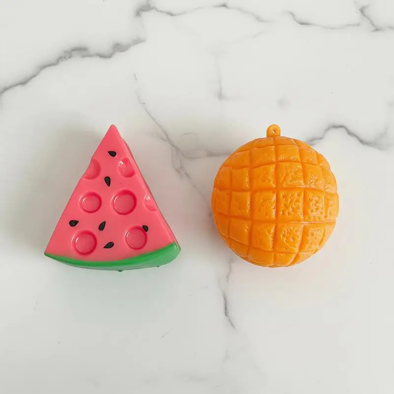 Colorful Fruit Shaped Fidget Toys Soft Squeeze Slow Rising Stress Relief Toys for Kids Birthday Gifts Daily Play