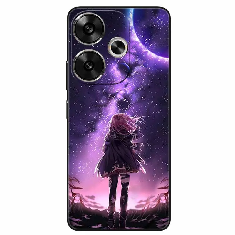 샤오미 레드미 13 4G 5G 케이스, 레드미13 4G 폰 케이스용 귀여운 고양이 TPU 소프트 실리콘 충격 방지 커버