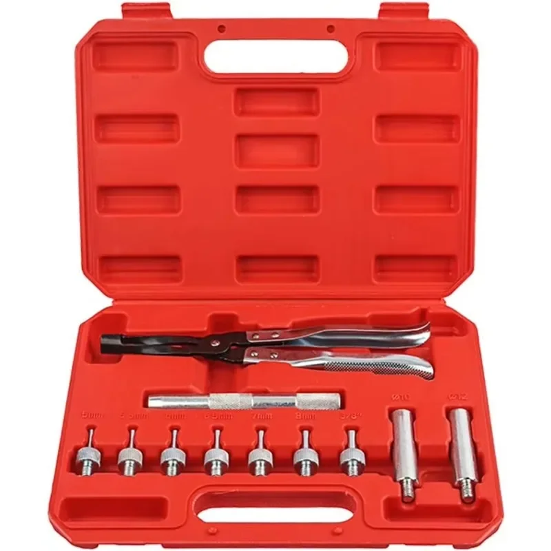 11pcs Oil Seal Assembly Tool Car Engine Repair Kit with Oil Seal Pliers Valve Stem Removal Tools Set