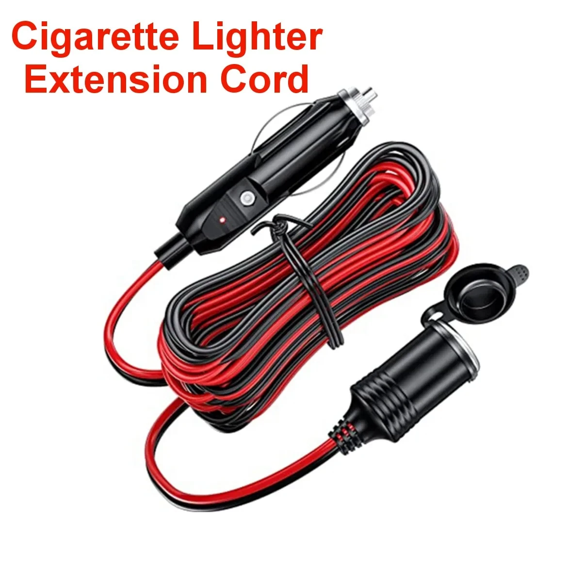 

12V 24V 15A Car Cigarette Lighter Extension Cord 1M/2M Car Splitter Charger Cable Socket Plug Auto Accessories