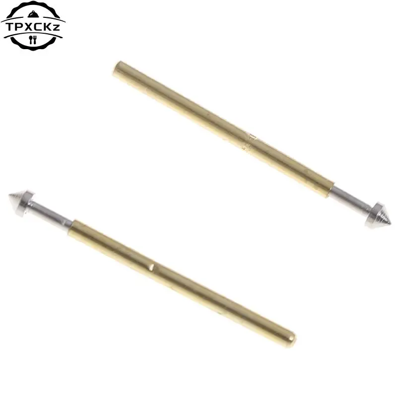 100 Pieces P75-E2 / P75-E3  Spring Test Probe Pogo Pin 1.3mm Conical Head Gold Plated 1.0mm Thimble Wholesale