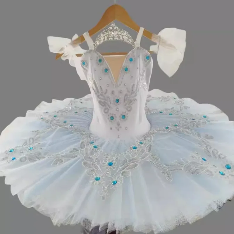 

Children's Ballet Dance TUTU Skirt Little Swan New Light Blue Professional Suspender Women's Skirt Stage Performance Clothes