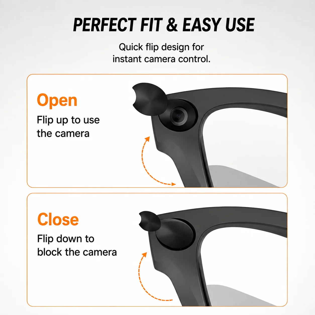 Camera Privacy Cover for Rayban Meta Smart Glasses Wayfarer Skyler Headliner Webcam Cover Anti Spy Protection Sticker