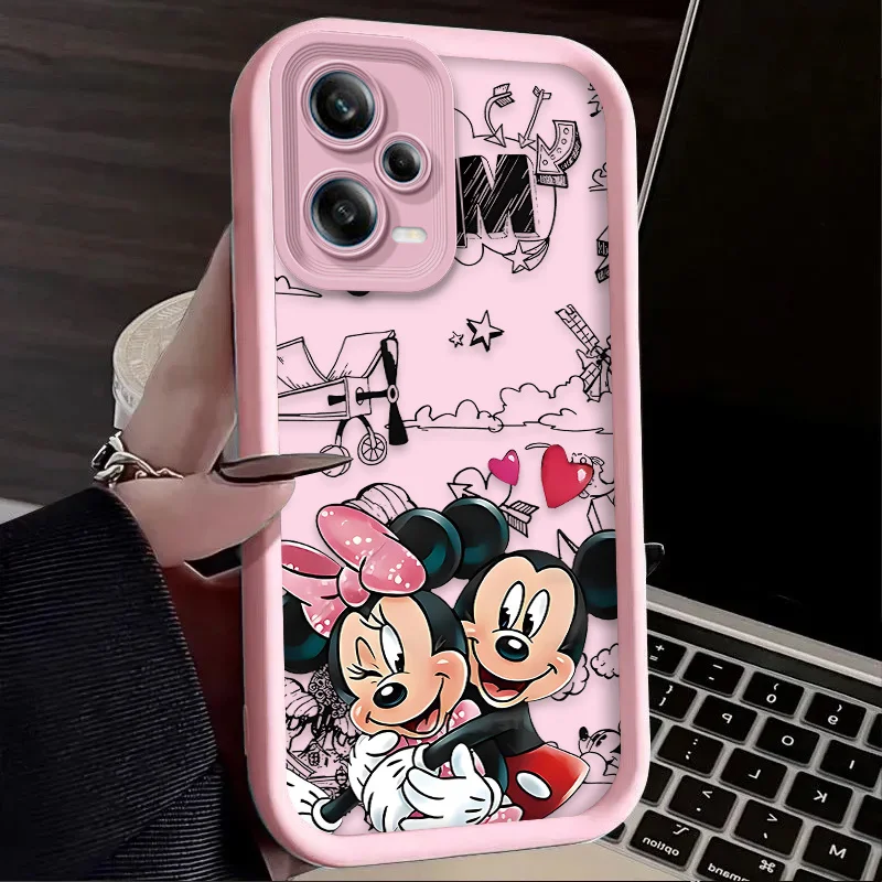 Disney Mickey Minnie Mouse Silicone Phone Case for Xiaomi Redmi Note 13 12 11 Pro Plus 12S 11S 10S 10 9 9S 8 12C 13C Back Cover image 2