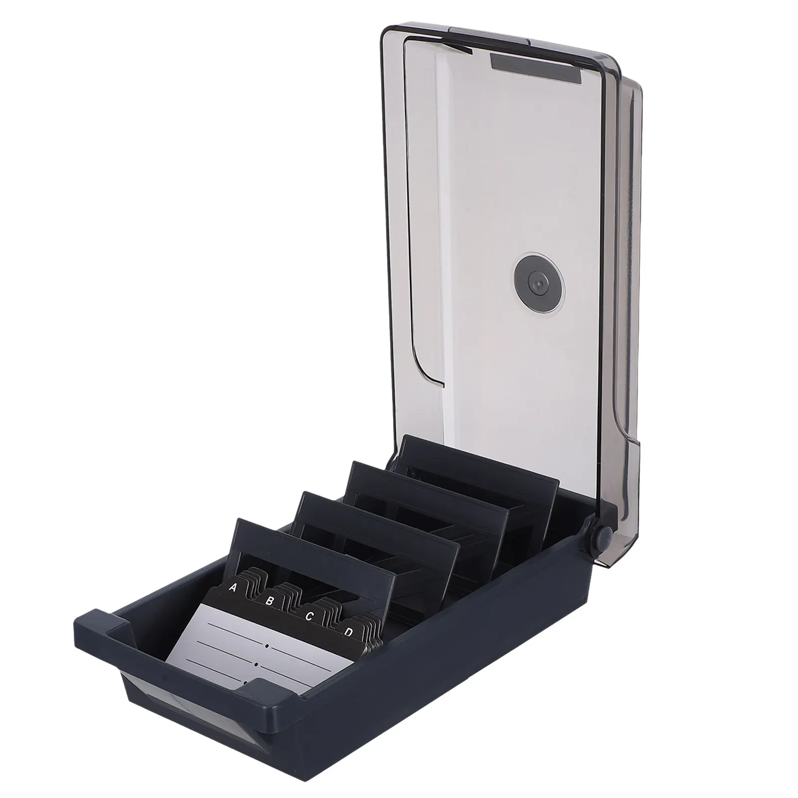 

500-Capacity Transparent Business Card Organizer with Multiple Compartments for Easy Categorization and Quick Access Modern